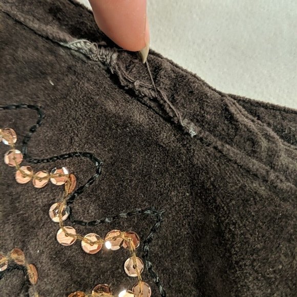 India It's a New Vision Embroidered Floral Butterfly Skirt Brown Teal Blue 10 - Picture 13 of 16